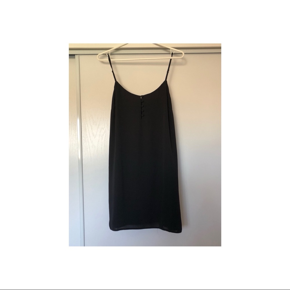 L’acadamie Black mini slip dress